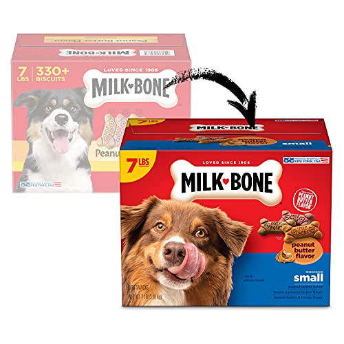  Milk-Bone Peanut Butter Flavor Dog Treats, Small Biscuits, 7 Pounds