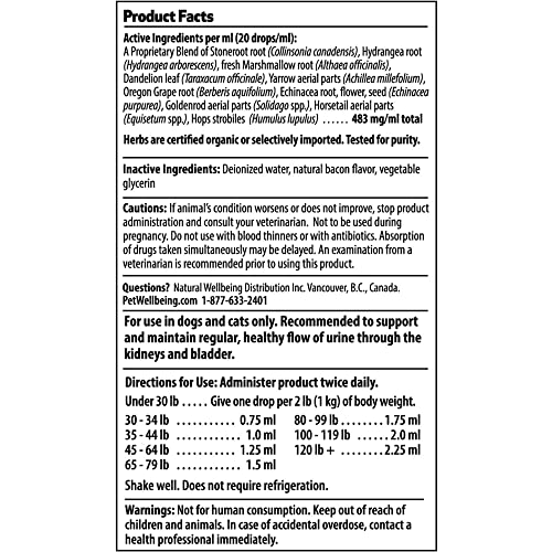  Pet Wellbeing Urinary Gold For Dogs - Vet-Formulated - Canine Urinary Tract Health, UTI & Bladder Infection, Normal Urine PH - Natural Herbal Supplement 2 Oz (59 Ml)