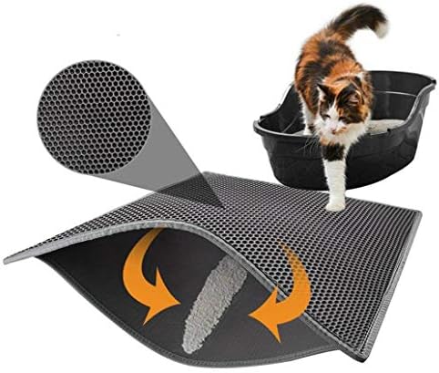  Asdf586io Pets Public Accessories, Dual Layer Waterproof Honeycomb Non-Slip Cat Litter Mat Floor Pad Pet Supply - Pink 30x30cm