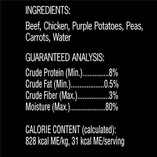  CESAR Simply Crafted Adult Wet Dog Food Meal Topper, Beef, Chicken, Purple Potatoes, Peas & Carrots, (10) 1.3 Oz. Tubs
