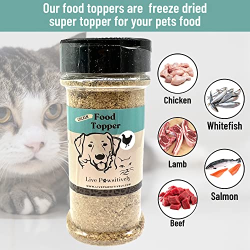  Live Pawsitively Freeze Dried Food Topper For Dogs & Cats (Beef, Chicken, Lamb, Salmon, White Fish) (White Fish)