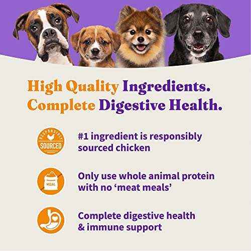  Halo Holistic Dog Food, Complete Digestive Health Cage-Free Chicken And Brown Rice Recipe, Dry Dog Food Bag, Small Breed Formula, 3.5-lb Bag