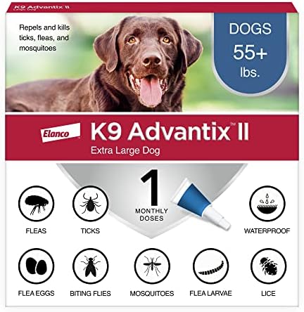  K9 Advantix II XL Dog Vet-Recommended Flea, Tick & Mosquito Treatment & Prevention | Dogs Over 55 Lbs. | 2-Mo Supply