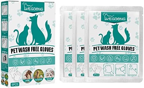  Pet Gloves For Cats And Dogs Bathing And Grooming Easy To Use Just Gently Dry Ideal Pet Wipes3ml Pet Supplies For Dogs Bowls With Storage (B, One Size)