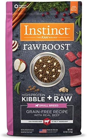  Instinct Raw Boost Small Breed Grain Free Recipe With Real Chicken Natural Dry Dog Food, 4 Lb. Bag