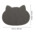  LUOZZY 2 Pcs Cat Litter Mats Kitten Litter Trapping Mats Pet Cat Litter Pads Household Pet Mats (Black+Gray)