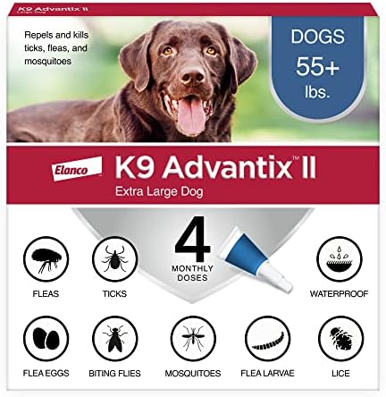  K9 Advantix II XL Dog Vet-Recommended Flea, Tick & Mosquito Treatment & Prevention | Dogs Over 55 Lbs. | 2-Mo Supply