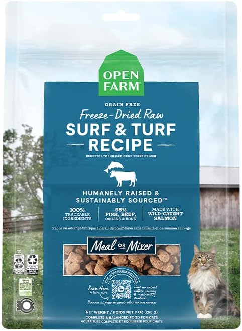  Open Farm Harvest Chicken Recipe Freeze Dried Raw Morsels For Cats, 9oz