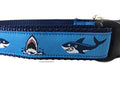  Ocean Dog Collar, Caninedesign, Quick Release Buckle, 1 Inch Wide, Adjustable, Nylon, Medium And Large (Sharks, Large 15-22")