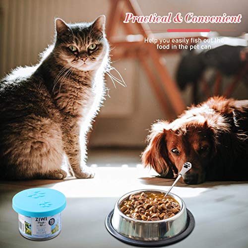  Perthlin 7 Pieces Pet Food Can Supplies Set Include 4 Pieces Silicone Pet Can Covers Cat Can Lids 1 Pieces Multifuctional Pet Can Opener And 2 Pieces Dog Claw Spoons For Pets Dogs Cats Feeding Can