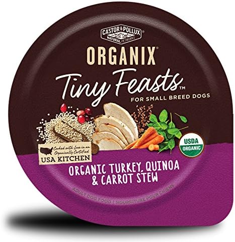  Castor & Pollux Organix Tiny Feasts Grain Free Wet Dog Food (12) 3.5 Oz Tubs