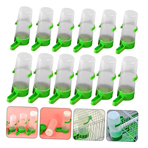  EVANEM 60 Pcs Feeding Feeder Quail Feeder Parrot Automatic Feeder Portable Feeder Cup Bird Food Bowl For Birds Plastic (Color : Assorted Colorx2pcs, Size : 9X4X3cmx2pcs)
