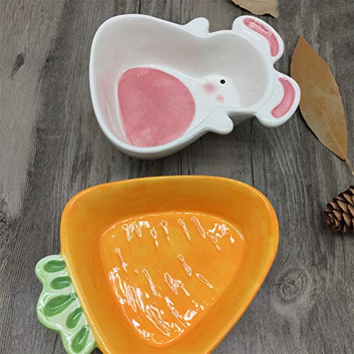  POPETPOP Hamster Accessories Hamster Accessories Guinea Pig Food Bowl - Ceramic Food And Water Bowl For Small Animals Dwarf Hamster And Rat Pet Supplies Guinea Pig Accessories Guinea Pig Accessories