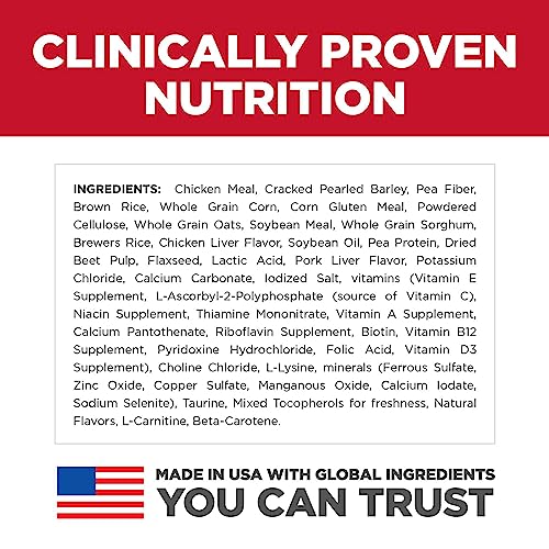  Hill's Science Diet Dry Dog Food, Adult, Light, Small Paws, Chicken Meal & Barley Recipe, 15.5 Lb. Bag