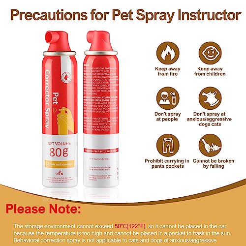  PET Corrector Dog Trainer, 80ml 4 Pack Pet Corrector Spray For Dog To Stops Barking, Jumping Up, Place Avoidance, Food Stealing, Dog Fights, Attacks & Unwanted Dog Behaviour. Safe, Humane & Effective