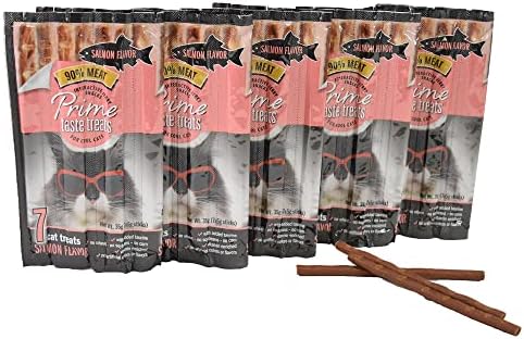  Cat Prime Taste Jerky – Cat Treats – Delicious Soft Cat Snack – 90% Meat – Irresistible Flavors – Special Box (Salmon Flavor, 70 Count)