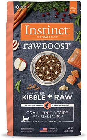  Instinct Raw Boost Grain Free Recipe With Real Salmon Natural Dry Cat Food By Nature's Variety, 4.5 Lb. Bag