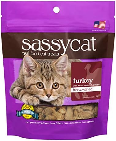  Herbsmith Sassy Cat Treats - Freeze Dried Chicken Treats – All Natural Treats For Cats - Bundle- Duck, Chicken, Rabbit, Turkey, Whitefish, And Salmon