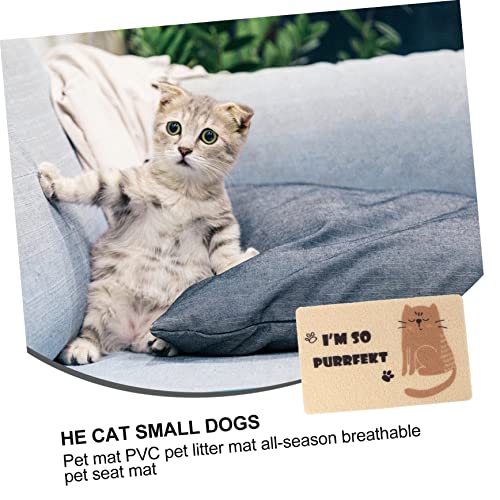  POPETPOP Cat Litter Mat 1pc Pet Cat Litter Mat Large Heating Pad Litter Pad Dog Food Feeding Mat PVC Chocolate Feeder Four Seasons Cat Sleeping Pad