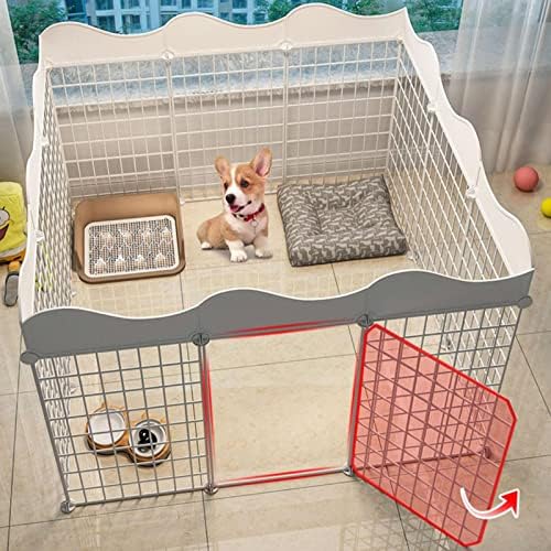  Indoor Dog/Puppy Playpen - Pet Playpen | Small Animal Cage | Christmas Tree Fence | Portable Metal Yard Fence Small Animal Exercise Pen Yard Kennel Portable Metal Yard Fence Small Animal Exercise