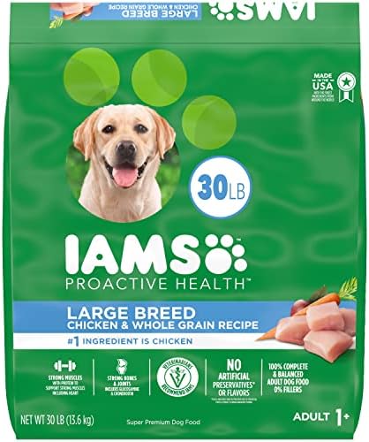  IAMS Large Breed Adult Dry Dog Food Lamb & Rice Recipe, 15 Lb. Bag