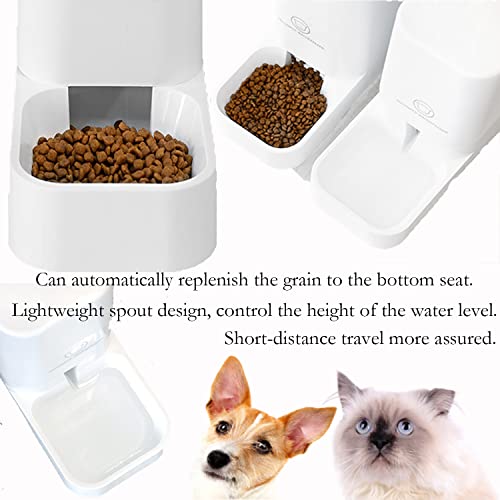  Marchul Cat Dog Feeder And Waterer Pet Self-Dispensing, Cat Food Dispenser, Automatic Cat Feeders, Outdoor Sun Protection Design Gravity Food Feeder And Waterer Set (Feeder+Waterer)