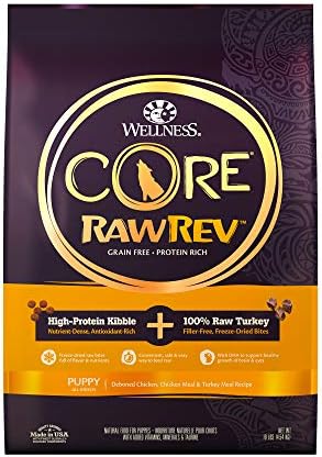  Wellness CORE RawRev Grain-Free Dry Small Dog Food, Natural Ingredients, Made In USA With Real Freeze-Dried Meat (Adult, Small Breed, 4 Lbs)