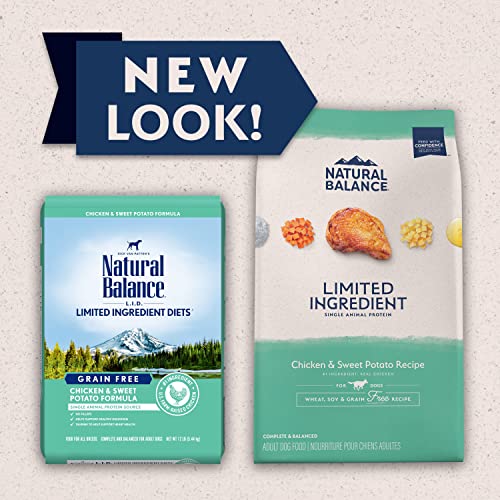  Natural Balance Limited Ingredient Adult Grain Free-Dry Dog Food, Chicken & Sweet Potato Recipe, 12 Pound (Pack Of 1)