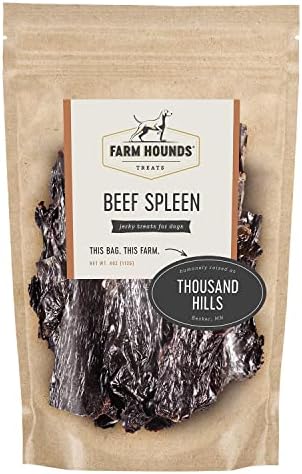  Farm Hounds Dehydrated Beef Lung For Dogs, 100% Natural, Humane Dried Beef Lung Treats For Dogs, Regenerative Agriculture Dog Training Treats & Food From Local Farms For All Dog Breeds & Sizes