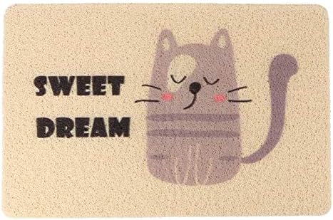  Mipcase Large Cat Litter Mat 3pcs Kittens Cats/Litter Food Cm Inch Pad Puppy Urine Dogs Mat Backing, Sleeping Pet, Kitten With Non- Fedding Mat, Mat- Proof Beige Scatter For Washable,