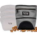  Precious Paws - Large Dog Treat Pouch For Training With 2 Pack Silicone Zipper Treat Bags - Great For Wet Or Dry Foods And Treats!