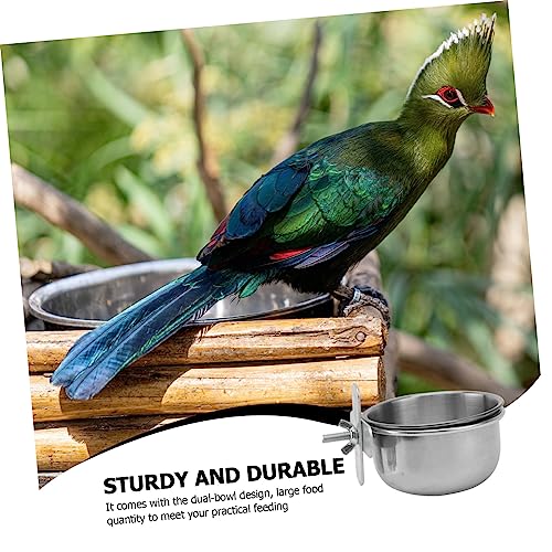  POPETPOP 1 Set Parrot Food Box Bird Feeder Food Chew Toys Food Toy Bird Food Dishes Chew Toys For Dogs Food Water Holder Parrot Eating Bowl Parrot Feeder Parrot Supply Tail Animal Cage