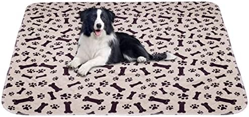  Pee Pads For Dogs Reusable Washable,2 Pack Well Made Dog Training Waterproof Pet Pads For Dog Bed Mat,Puppy Pads Extra Large ,Leak Proof Super Absorbent Whelping Pads ,48x60 Inch,Brown+Gray