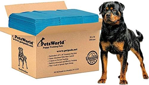  PETSWORLD Extra Large Potty Pads For Dogs, Odor Eliminating 30" X 36", 300 Count Pee Pads For Pets, Gigantic XL Dog Pads, 5 Layer Ultra Absorbent Technology, Leak Proof Training Pads For Dogs & Cats