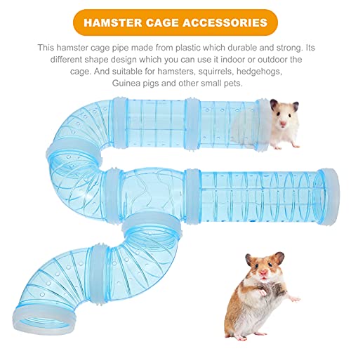  ULTECHNOVO 2 Sets Dwarf Pipes Hideout Bunny Rats Big - Module Plates Tube- Ferret External Wheel Playground Travel Sky Assembly Pet Animals- DIY Hamsters Tunnels Other Assorted