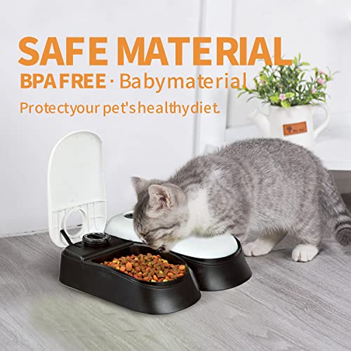  PAWISE Automatic Cat Feeders 2 Meal Automatic Dog Feeder,Dog/Cat Food Dispenser 1.5 Cups, Schedule Meal Or Treat, With 48-Hour Timer