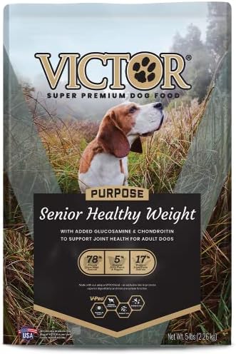  Victor Super Premium Dog Food – Purpose - Senior Healthy Weight – Gluten Free Weight Management Dry Dog Food For Senior Dogs With Glucosamine And Chondroitin, For Hip And Joint Health, 40lbs