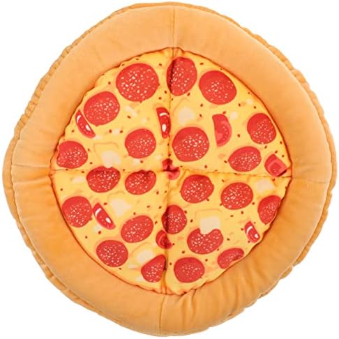  Plushes Outdoor Toys Cat Bed Indoor Cat Sleeping Mat Pizza Shaped Cat Cushion Soft Warm Dog Bed Round Bed Mats Pet Mattress Crate Pad Creative Pets Supplies Outdoor Playset