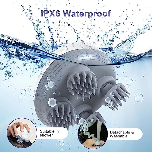  JXTZ Handheld Pet Massager For Dogs And Cats, Portable Electric Cat And Dog Massage Tool With With 4 Massage Heads, Electric Pet Massager Head And Back Scratcher For Tight Muscles And Stiffness