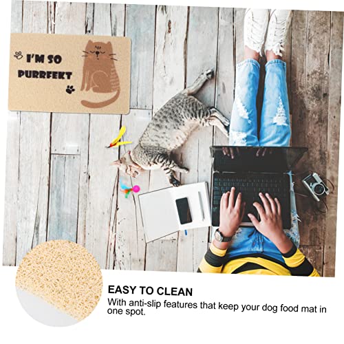  POPETPOP Cat Litter Mat 1pc Pet Cat Litter Mat Large Heating Pad Litter Pad Dog Food Feeding Mat PVC Chocolate Feeder Four Seasons Cat Sleeping Pad