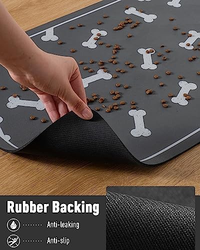  Pet Feeding Mat-Absorbent Dog Mat For Food And Water Bowl-No Stains Easy Clean Dog Food Mat-Quick Dry Dog Water Dispenser Mat-Puppy Supplies Dog Stuff-Dog Accessories Dog Water Bowl Mat