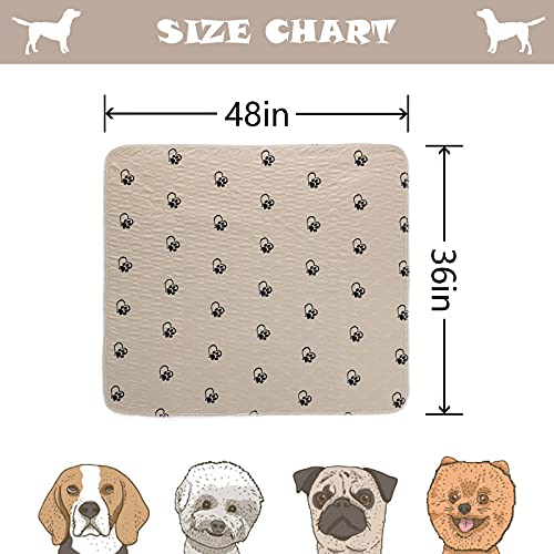  KAWALA Washable Pee Pads For Dogs Reusable Puppy Potty Training Pads Non-Slip Whelping Pads Waterproof Fast Absorption Housebreaking Pads Food Bowl Mats+Free Grooming Gloves