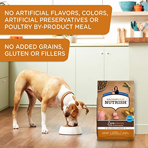  Rachael Ray Nutrish Zero Grain Dry Dog Food, Turkey & Potato Recipe, 26 Pounds