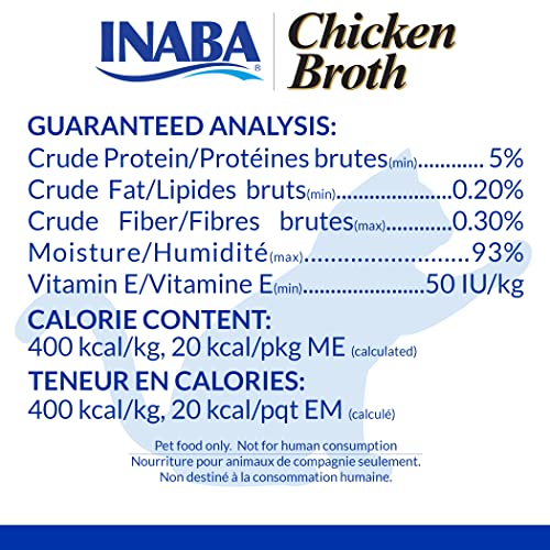  INABA Chicken Broth - Shredded Chicken And Seafood Flakes In Tasty Chicken Gravy - Side Dish Wet Treat For Cats - 4 Flavor Variety Pack (24 Pouches)