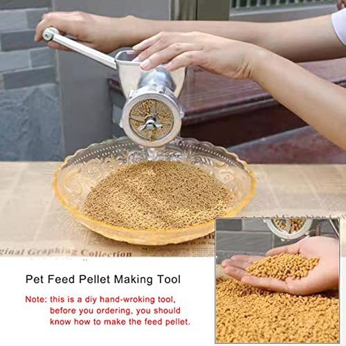  XUCS Animal Feed Food Pellet Machine, Manual Pet Dog Cat Fishing Bait Feed Maker, Small Granulator Pelleter, Including 1.5/2.0/2.5/3.0/4.0/5.0/6.0mm Full Set Molds