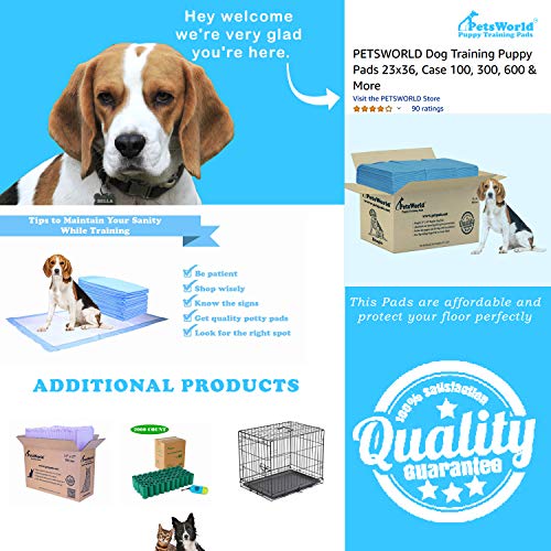  Dog Training Puppy Pads 23x36, Case Of 100 Dog Pee Pads, Basics Doggy Pee Pad, Good For Dog Food Wet, Large Dog Bed, Diaper Changing Pad, Cat Beds Clearance Prime