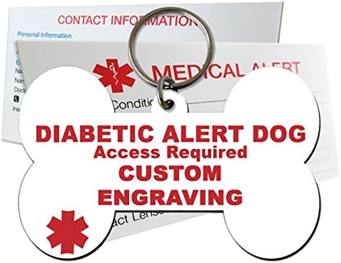  My Identity Doctor Diabetic Alert Dog ID Tag Custom Engraved Dog Bone Plastic - Purple - Extra Large