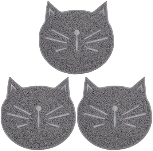  Mipcase Portable Litter Box 2pcs Door Mat Mat, Bathroom, Pads And Debris Mesh, Rubbing Rabbits Cat, Mesh Proof Feeding Catcher Dog Pad Inches Cats Anti-slip Non-slip Cages, Easy Large Cat Litter Mat