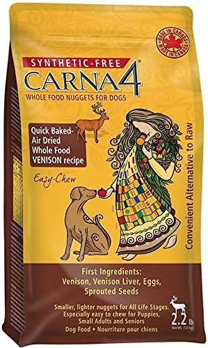  CARNA4 Easy Chew Dog Food, Venison, 2.2 Lb