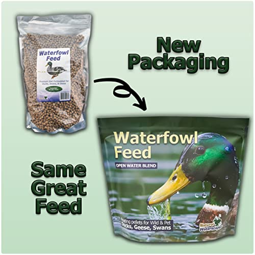  Natural Waterscapes Waterfowl Feed | Floating Pellets For Duck, Swan, Goose | 5 Lb Resealable Bag | Use For Wild Duck, Pet Duck